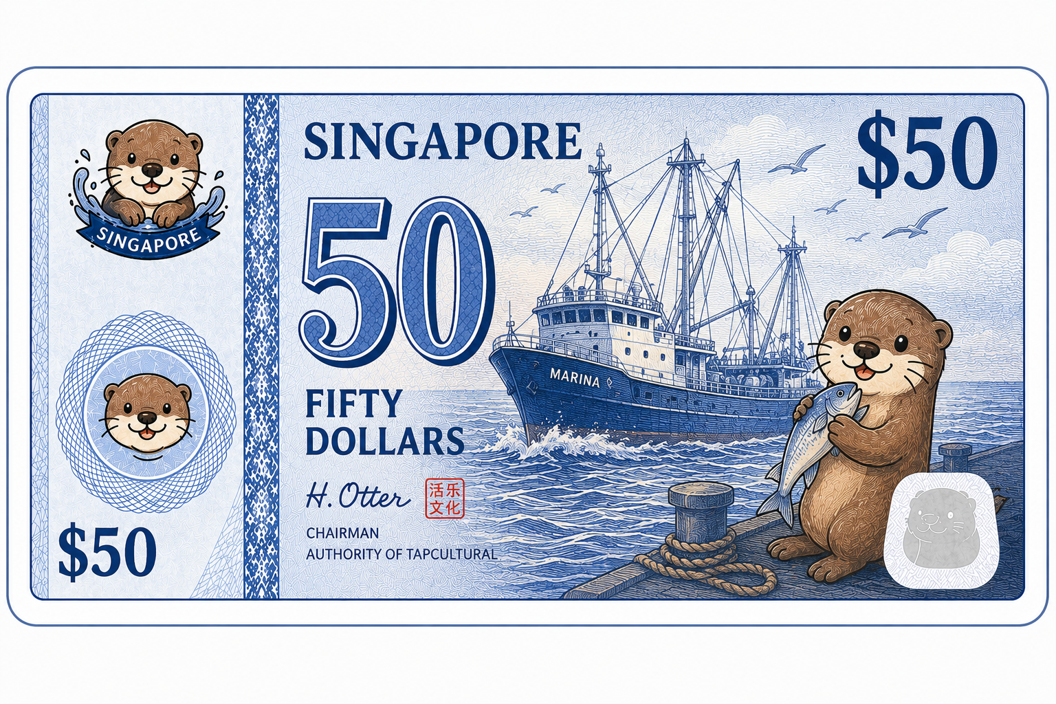 Fifty Dollar Otter Note