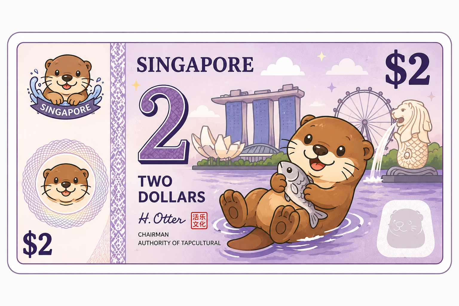 Two Dollar Otter Note